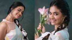 Keerthy Suresh Photos : 80களின் கதாநாயகி போல் காட்சியளிக்கும் நடிகை கீர்த்தி சுரேஷ்!