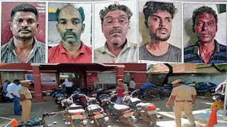 கம்பம் அருகே இரண்டு சக்கர வாகங்களை  திருடி வந்த 5 பேர் கைது