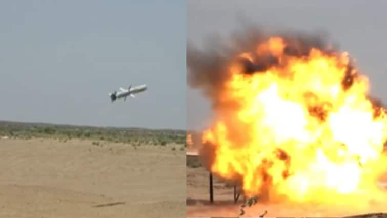 DRDO successfully test indigenously developed Man Portable Anti Tank Guided Missile in Rajasthan पलक झपकते ही दुश्मन होंगे नेस्तनाबूद! भारत में तैयार गाइडेड मिसाइल का हुआ सफल परीक्षण, जानें इसकी खासियत