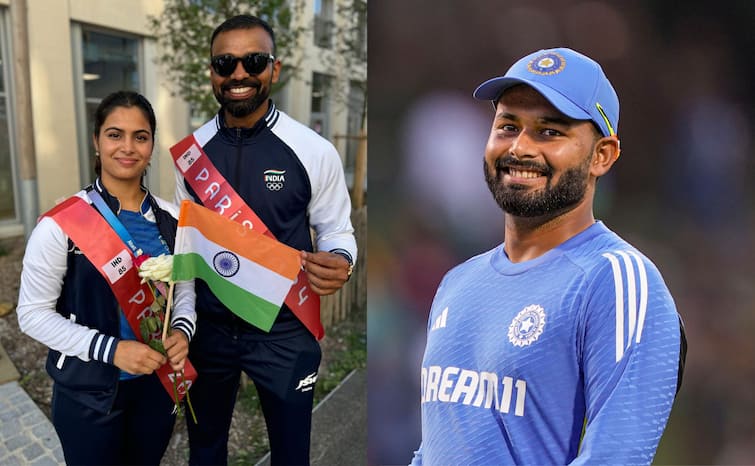 Rishabh Pant compliment to Paris Olympics 2024 Indian Athletes Aman Sehrawat Manu Bhaker Neeraj Chopra Swapnil Kusale Paris Olympics 2024: ऋषभ पंत ने ओलंपिक चैंपियंस को किया सलाम, बोले- खिलाड़ी होने के नाते...