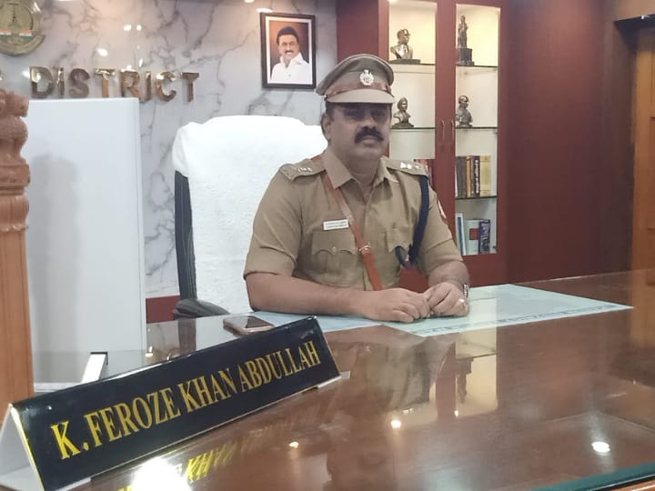 Karur 33rd new District Superintendent of Police Feroz Khan Abdullah sworn  Today - TNN | கரூரில் 33வது புதிய மாவட்ட எஸ்பியாக பெரோஸ் கான் அப்துல்லா  பதவியேற்பு