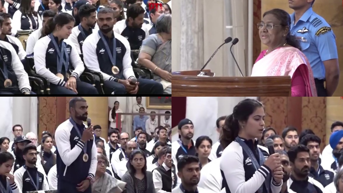 President Droupadi Murmu welcome and Paris Olympics medalist here know  latest sports news | 'मेरे लिए आप सभी गोल्ड मेडलिस्ट हैं...', राष्ट्रपति  द्रौपदी मुर्मू ने ऐसे किया ओलंपिक के ...