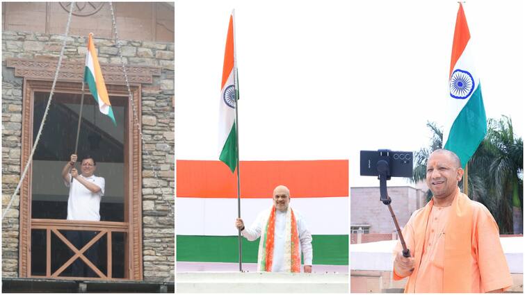 Independence Day 2024 Amit Shah Yogi Adityanath Pushkar Singh Dhami Har Ghar Tiranga Campaign Hoist Tricolour Amit Shah To Yogi Adityanath: BJP Leaders Across India Hoist Tricolour At Home Under 'Har Ghar Tiranga' — WATCH