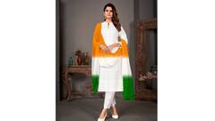 Independence Day 2024 : स्वातंत्र्यदिनी तिरंगी सलवार-सूट आणि साडी, कुर्ती दिसेल छान! खुलून दिसेल लुक