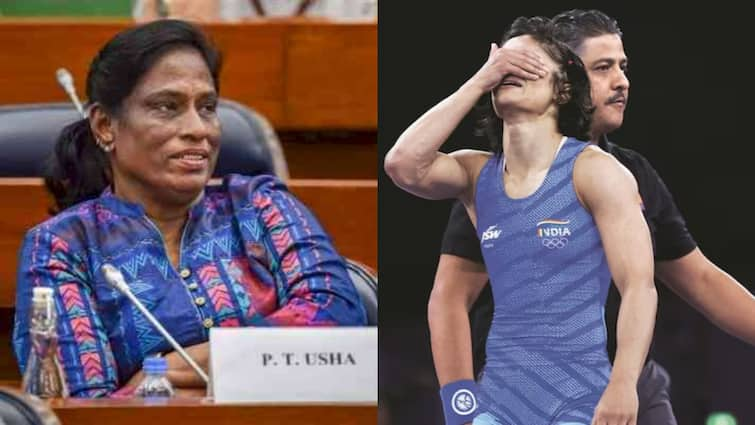 IOA President PT Usha expresses disappointment at outcome in Vinesh Phogat application latest sports news विनेश फोगाट पर आया CAS का फैसला, IOA अध्यक्ष पीटी उषा ने दी पहली प्रतिक्रिया