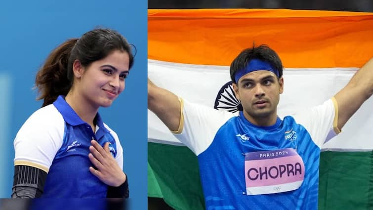 First blushed then smiled Manu Bhaker gave this answer on the question of marriage with Neeraj Chopra Manu Bhaker-Neeraj Chopra: पहले शरमाईं फिर मुस्कुराईं, नीरज चोपड़ा से शादी के सवाल पर मनु भाकर ने दिया ये जवाब