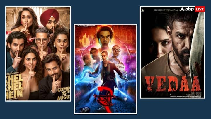 Stree 2 Vs Vedaa Vs Khel Khel Mein: इस 15 अगस्त को  सिनेमाघरों में  'स्त्री 2' , 'खेल खेल में' और 'वेदा' के बीच कड़ा मुकाबला होगा. फिलहाल इन फिल्मों में 'स्त्री 2' बाजी मारती नजर आ रही है.