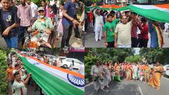 78वें स्वतंत्रता दिवस पर राजधानी में रोड शो, दिल्ली का सबसे बड़ा तिरंगा लेकर निकले सैकड़ों लोग