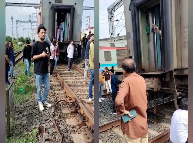 One More Train Incident Near Surat Ahmedabad And Mumbai Double Decker Train Bogie fall a apart from Train on the Station Train Incident: વધુ એક રેલવે દૂર્ઘટના, અમદાવાદ-મુંબઇ ડબલ ડેકર ટ્રેનના 6 ડબ્બા છૂટા પડ્યા, મુસાફર અટવાયા