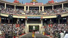 Beating Retreat Ceremony Held At Attari-Wagah Border On 78th Independence Day — IN PICS