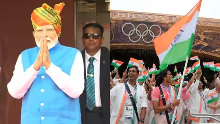 olympics india players group pm modi to host olympic athletes participated in paris olympics 2024 neeraj chopra manu bhaker Paris Olympics 2024: આજે ઓલિમ્પિક એથ્લિટોને મળશે પીએમ મોદી, ચાથી લઇ ભોજન સુધીનો છે પ્રૉગ્રામ ?