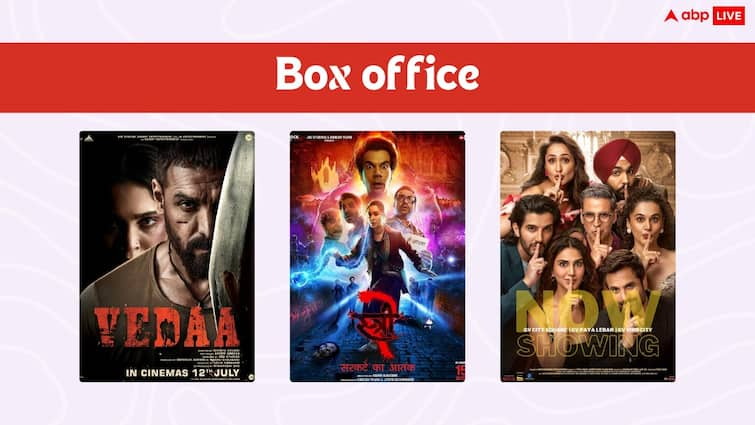 Stree 2 Vs Khel Khel Mein Vs Veda Box Office Collection Day 1 Shraddha Kapoor Akshay Kumar John Abraham Film Opening Day Collection Stree 2 Vs Khel Khel Mein Vs Veda BO Day 1:'स्त्री 2' ने बॉक्स ऑफिस पर सबको धो डाला, अक्षय-जॉन अब्राहम की फिल्म का बुरा हाल, जानें कमाई