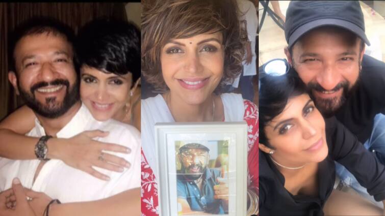 mandira bedi remembers husband raj kaushal on his birth anniversary shared emotional video पति की फोटो फ्रेम को कसकर लगाया गले, राज कौशल की बर्थ एनिवर्सरी पर Mandira Bedi हुईं इमोशनल