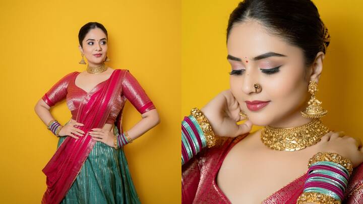 Anchor Sreemukhi Latest Photos : శ్రీముఖి తన లేటెస్ట్ ఫోటోలను ఇన్​స్టాలో షేర్ చేసింది. ట్రెడీషనల్​ లుక్​లో శ్రీముఖి చూడముచ్చటగా ఉంది.