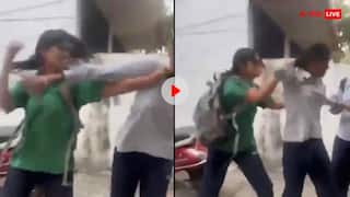 बाल नोंचे फिर मुंह पर की थप्पड़ों की बारिश, स्कूल की लड़कियों ने बीच सड़क जमकर काटा बवाल, वीडियो वायरल