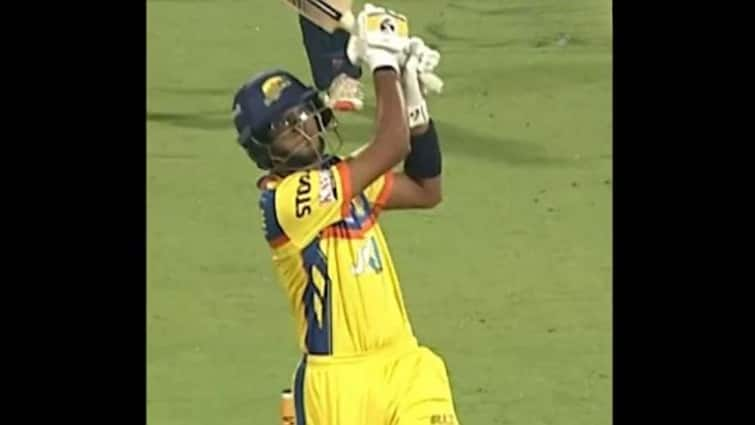 Rahul Dravid Son Samit Dravid Smashes Six Maharaja Trophy T20 Match Viral Video India Legend Rahul Dravid's Son Samit Smashes Humongous Six In Maharaja Trophy T20 Match, Sparks Comparison With India Legend