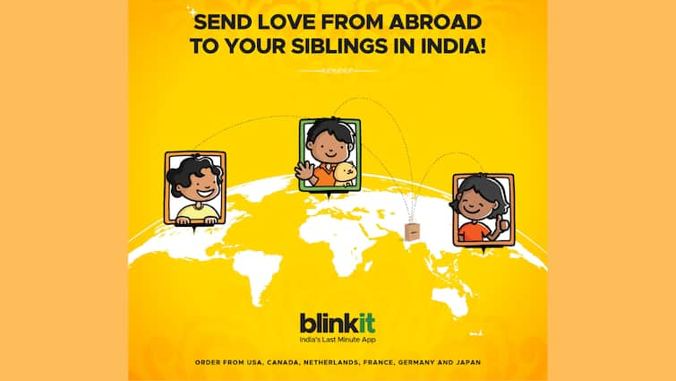 Blinkit Opens International Order People Living Abroad Send Rakhi To Siblings In India In 10 Minutes Zomato People Living Abroad Can Send Rakhi To Their Siblings In India In Just 10 Minutes Now Via Blinkit