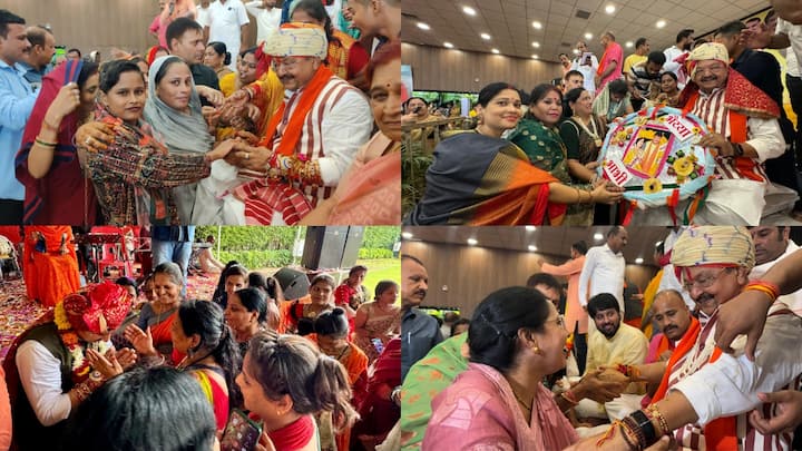 Raksha Bandhan 2024: इंदौर के विधानसभा क्षेत्र नंबर 1 में मंत्री कैलाश विजयवर्गीय ने बहनों के साथ रक्षाबंधन पर्व मनाया. इस मौके पर उन्होंने कहा कि भारतवर्ष में बहनें साक्षात देवी का स्वरूप हैं.