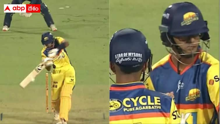 Rahul Dravid Son Samit Six Hitting Video From Maharaja Trophy Goes Viral Rahul Dravid Son : దడదడలాడిస్తున్న  రాహుల్ ద్రవిడ్ కొడుకు - ఈ సిక్స్ కొట్టిన స్టైల్ వైరల్