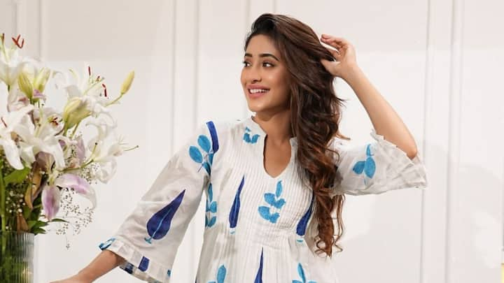 TV actor Shivangi Joshi treated fans with pictures from a summer photoshoot wearing a printed kurta looking her stylish best.