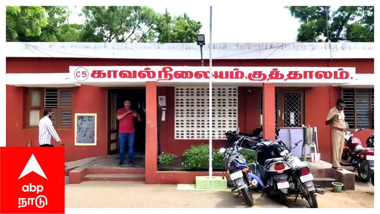 Mayiladuthurai District Kuthalam father attack Police Inspector   காவல்நிலையத்தில் புகுந்து காவல் ஆய்வாளர் மீது தாக்குதல் - மயிலாடுதுறையில் பரபரப்பு..