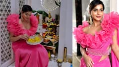 Aashu Reddy : వరలక్ష్మీ వ్రతం కోసం బార్బీలా ముస్తాబైన అషూ రెడ్డి.. మోడ్రన్​ని కల్చర్​ని ఒకటి చేసేసిందిగా