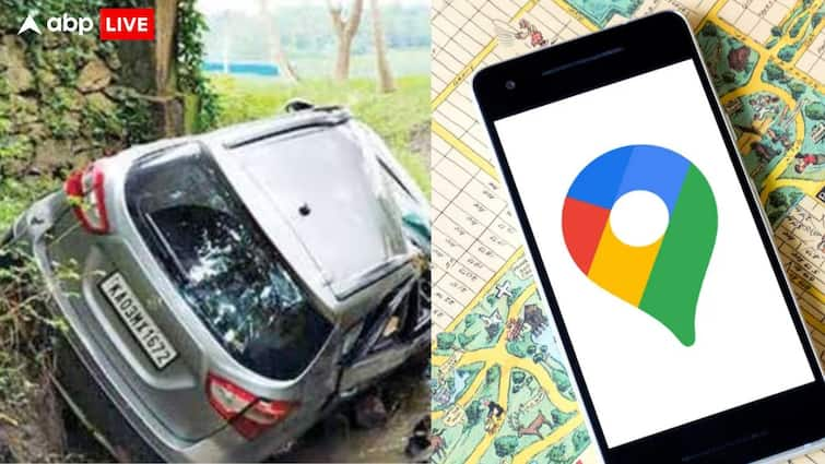 Google Maps Car Falls into Wayanad River After following Map 3 People injured know details here गूगल मैप पर आंख मूंदकर भरोसा करना पड़ा भारी, धड़ाम से नाले में जा गिरी कार, फिर हुआ ये