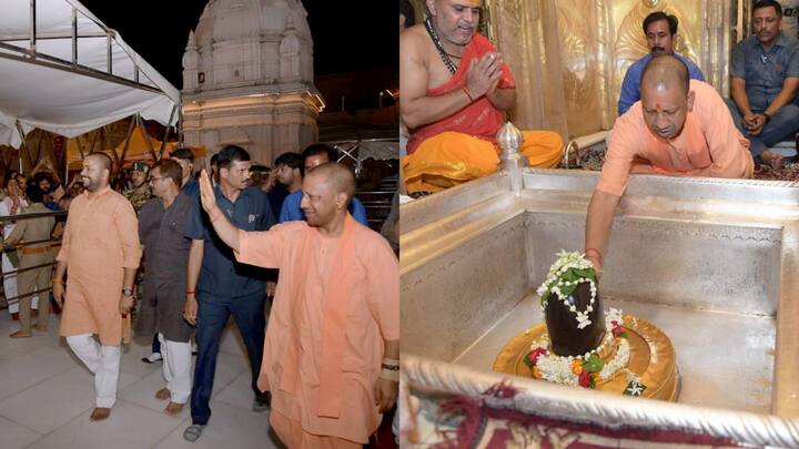 सीएम योगी आदित्यनाथ ने काशी विश्वनाथ मंदिर और काल भैरव मंदिर में विधि विधान से दर्शन पूजन किया, वहां मौजूद दर्शनार्थियों ने हर-हर महादेव के उद्घोष के साथ उनका अभिवादन भी किया.
