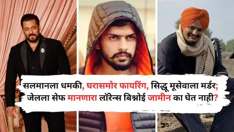 Lawrence Bishnoi Threats to Salman network in Dubai US Canada Pakistan with half of India Why does not Lawrence Bishnoi who considers jail safe and did not get bail Lawrence Bishnoi : सलमानला धमकी, घरासमोर फायरिंग, निम्म्या भारतासह दुबई, अमेरिका, कॅनडा, पाकिस्तानात नेटवर्क; जेलला सेफ मानणारा लाॅरेन्स बिश्नोई जामीन का घेत नाही?