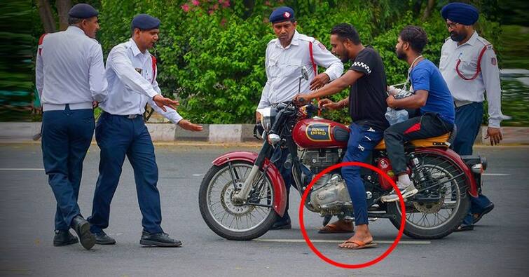 Riding a motorcycle wearing slippers will result in a heavy bill? Can't even run in knickers! Know the truth ਚੱਪਲਾਂ ਪਾ ਕੇ ਮੋਟਰਸਾਈਕਲ ਚਲਾਈ ਤਾਂ ਹੋਵੇਗਾ ਮੋਟਾ ਚਲਾਨ? ਨਿੱਕਰ 'ਚ ਵੀ ਨਹੀਂ ਚਲਾ ਸਕਦੇ! ਜਾਣੋ ਸੱਚਾਈ