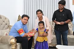 In Pics: కేటీఆర్ చేతినిండా రాఖీలే, ఈసారి ఎవరు కట్టారో తెలుసా?