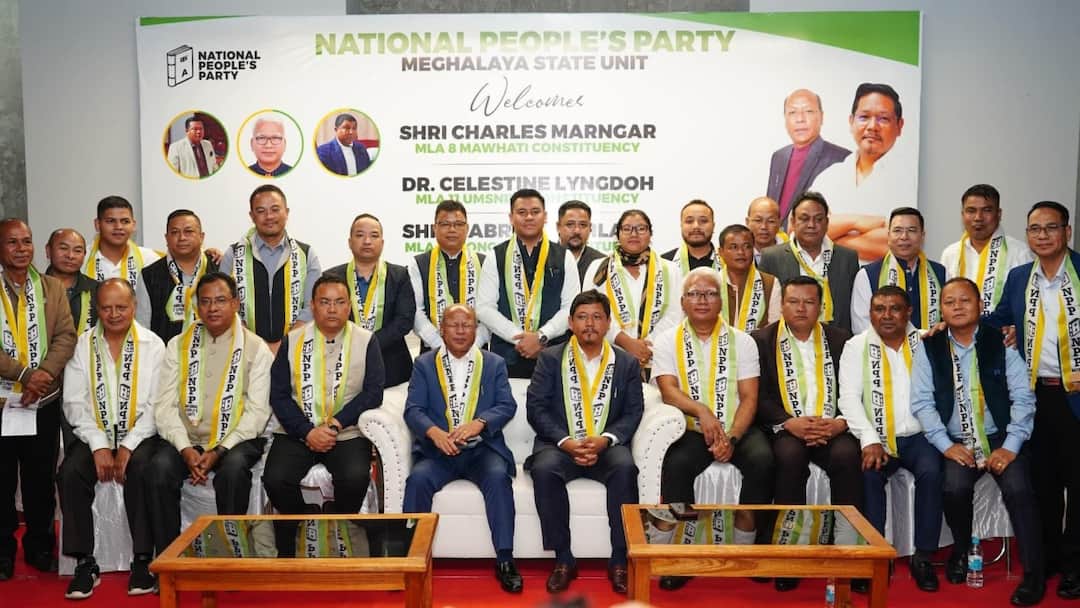 Meghalaya: 3 Out Of 4 Congress MLAs Join Ruling NPP, Coalition Seats Rise To 41 Meghalaya assembly congress MLA RV Lyngdoh BJP UDP Conrad K Sangma Meghalaya: 3 Out Of 4 Congress MLAs Join Ruling NPP, Coalition Seats Rise To 41