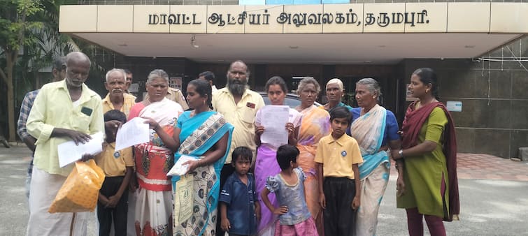 dharmapuri prohibition from residence documents complaint to district collector were handed over to the four families who left the town 