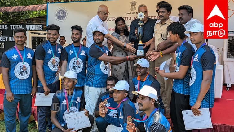 Auroville Centenary of Aurobindo Cricket match played by 16 village youth - TNN Auroville: அரவிந்தரின் நூற்றாண்டு விழா; 16 கிராம இளைஞர்கள் விளையாடிய கிரிக்கெட் போட்டி