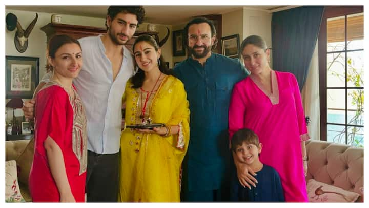 Sara Ali Khan and Soha Ali Khan on Monday shared heartwarming pictures of Raksha Bandhan celebrations.