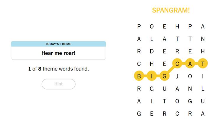 Having trouble finding today's Spangram? We're here to help
