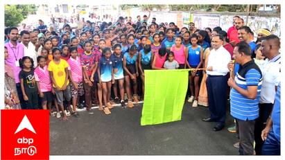 Mayiladuthurai mini marathon competition was held protection of girl children - TNN பெண் குழந்தைகளை பாதுகாக்க வலியுறுத்தி மயிலாடுதுறையில் மினி மராத்தான் போட்டி
