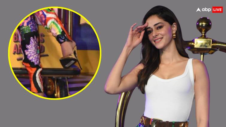 ananya pandey oops moment at call me bae trailer launch did not remove sticker from heels see fans reactions Call Me Bae के ट्रेलर लॉन्च में Oops मूमेंट का शिकार हुईं अनन्या पांडे! हील्स से नहीं निकाला स्टीकर तो फैंस बोले- 'किराए पर लिया होगा'