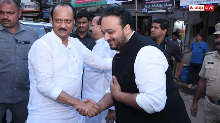 Maharashtra Congress MLA Zeeshan Siddique and Hiraman Khoskar met Ajit Pawar will they join NCP महाराष्ट्र में सियासी हलचल तेज, अजित पवार से मिलने पहुंचे कांग्रेस के दो विधायक, NCP में होंगे शामिल?