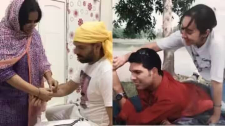 ભારતીય ટીમના પૂર્વ ઓલરાઉન્ડર યુવરાજસિંહે તેની બહેન સાથે રક્ષાબંધનની ઉજવણી કરી. આ ભારતીય દિગ્ગજ ખેલાડીએ તેના સોશિયલ મીડિયા એકાઉન્ટ પરથી ફોટો શેર કર્યો છે. (ફોટો ક્રેડિટ- સોશિયલ મીડિયા)