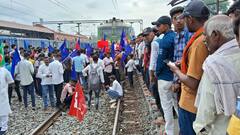 Bharat Bandh: आरा-मधुबनी में रोकी गई ट्रेन, नालंदा में पथराव, भारत बंद पर देखिए बिहार की तस्वीरें