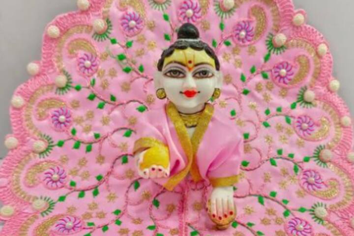 गुलाबी रंग की पोशाक भी लड्डू गोपाल की खूबसूरती को और ज्यादा बढ़ा देगी. आप यह पोशाक बाजार से खरीद सकते हैं.