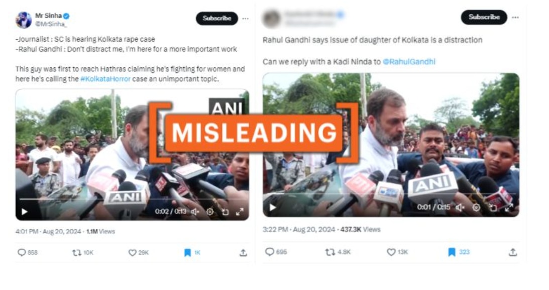 Fact Check: Did Rahul Gandhi Call RG Kar Hospital Murder 'Unimportant'? Check What The Congress Leader Said