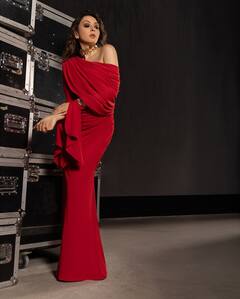 Hansika Motwani Makes Glamorous Style Statement In A Bold Red Gown, PICS