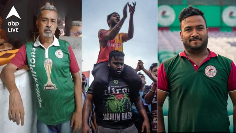 Shiladitya Banerjee Mohun Bagan fan who lifted East Bengal supporter on shoulder in RG Kar protest looking for a shop ABP Exclusive RG Kar Protest: ফুটপাতেই খাবার বেচে সংসার চালান, স্থায়ী দোকানের খোঁজে প্রতিবাদের মুখ হয়ে ওঠা শিলাদিত্য