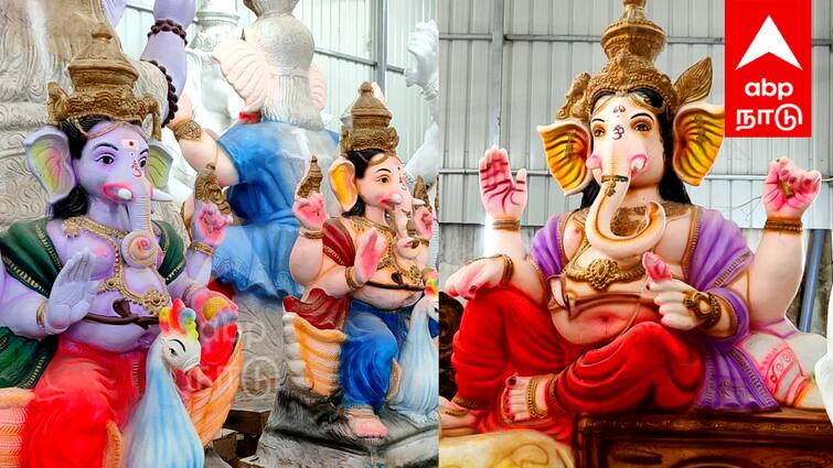 Vinayagar Chathurthi The work of making a Ganesha idol in Viluppuram district is in full swing TNN Vinayagar Chathurthi 2024 : விழுப்புரம் மாவட்டத்தில் விநாயகர் சிலைகள் தயாரிக்கும் பணி தீவிரம்