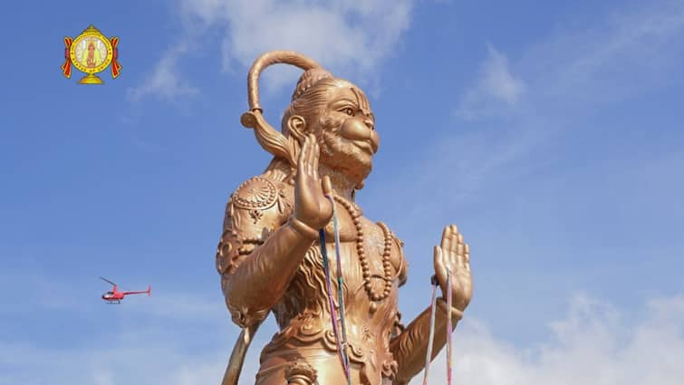 A 90-Foot-Tall Hanuman Murti Texas USA Statue of Liberty Dragon in Hallandale Beach Texas Gets A 90-Ft Hanuman Statue: Deity's Tallest Idol Outside India Marks 'Milestone' For US Hindus