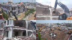 10 करोड़ का आलीशान बंगला, 3 कारें... छतरपुर पत्थरबाजी के आरोपी की कोठी पर चला बुलडोजर, देखें तस्वीरें