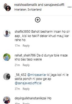 Shoaib Malik Shares Pictures With Third Wife Sana Javed From Switzerland, Gets Trolled Again