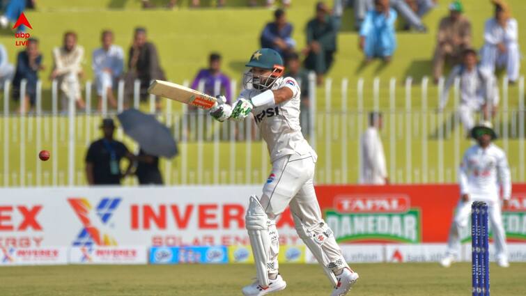 Pakistan vs Bangladesh test declaration controversy mohammad rizwan throws bat towards babar azam Pakistan vs Bangladesh Test: দ্বিশতরানের আগে ডেক্লারেশন, বাংলাদেশ ম্যাচে সাজঘরে ফেরার পথে বাবরের দিকে ব্যাট ছুড়লেন রিজওয়ান